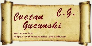 Cvetan Gucunski vizit kartica